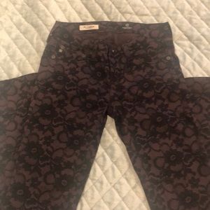 AG “The Legging” Lace Super Skinny Jeans